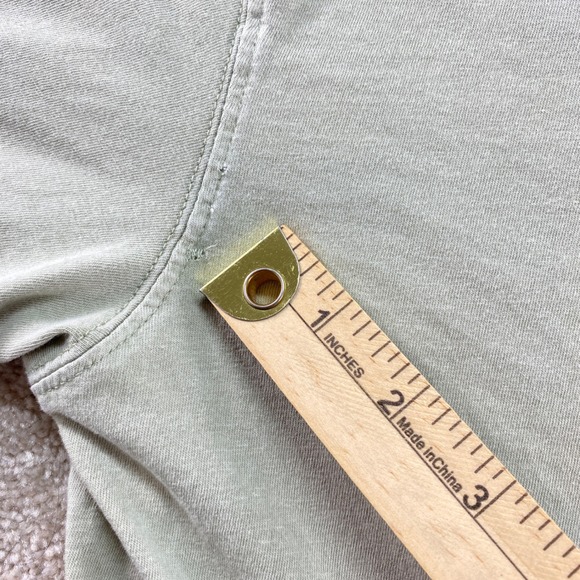 PacSun Shirt Mens Small Sage Green Sun Moon Embroidered Short Sleeve Cotton - Picture 5 of 10